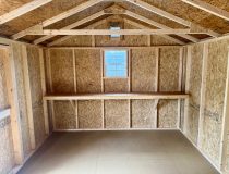 10 x 14 Madison Peak Shed - inside w/shelf