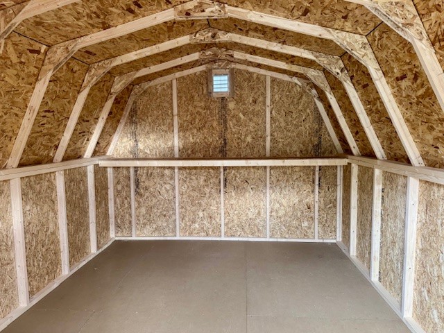 10 x 14 Madison Mini Barn - inside