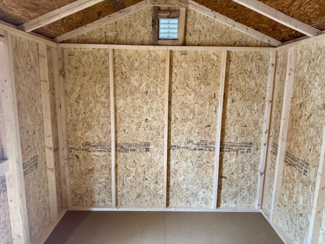 8 x 10 Madison Peak Shed - inside