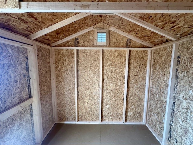 8 x 8 Madison Peak Shed - inside