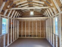 10 x 16 Dutch Barn w/Loft - inside