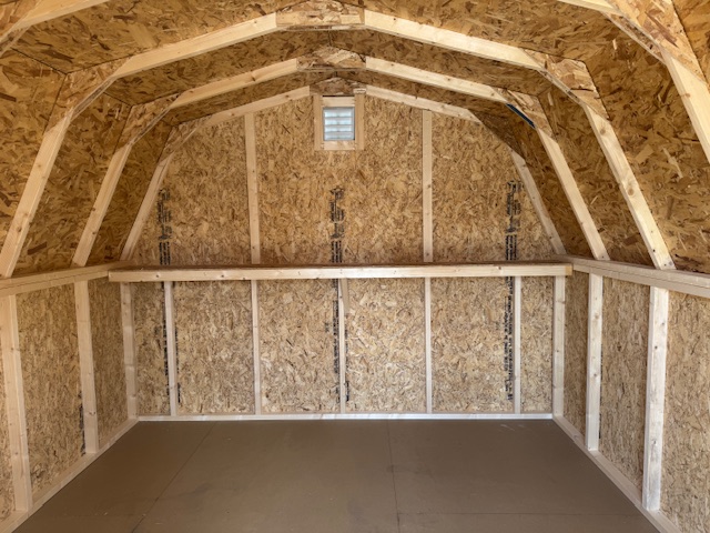 10 x 12 Madison Mini Barn - inside