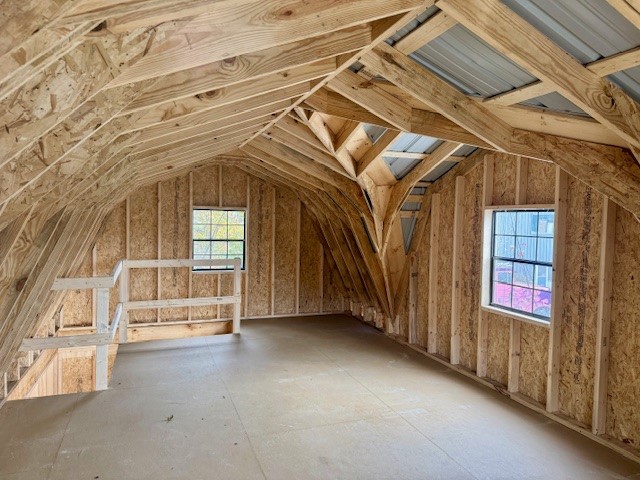 14 x 24 - 2 Story Gambrel Barn Garage Second Floor