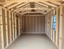 10 x 16 Peak Style Shed - inside