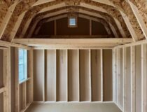 10 x 14 Dutch Barn Shed w/loft - inside