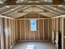 10 x 16 Peak Style Side Entry Shed - inside
