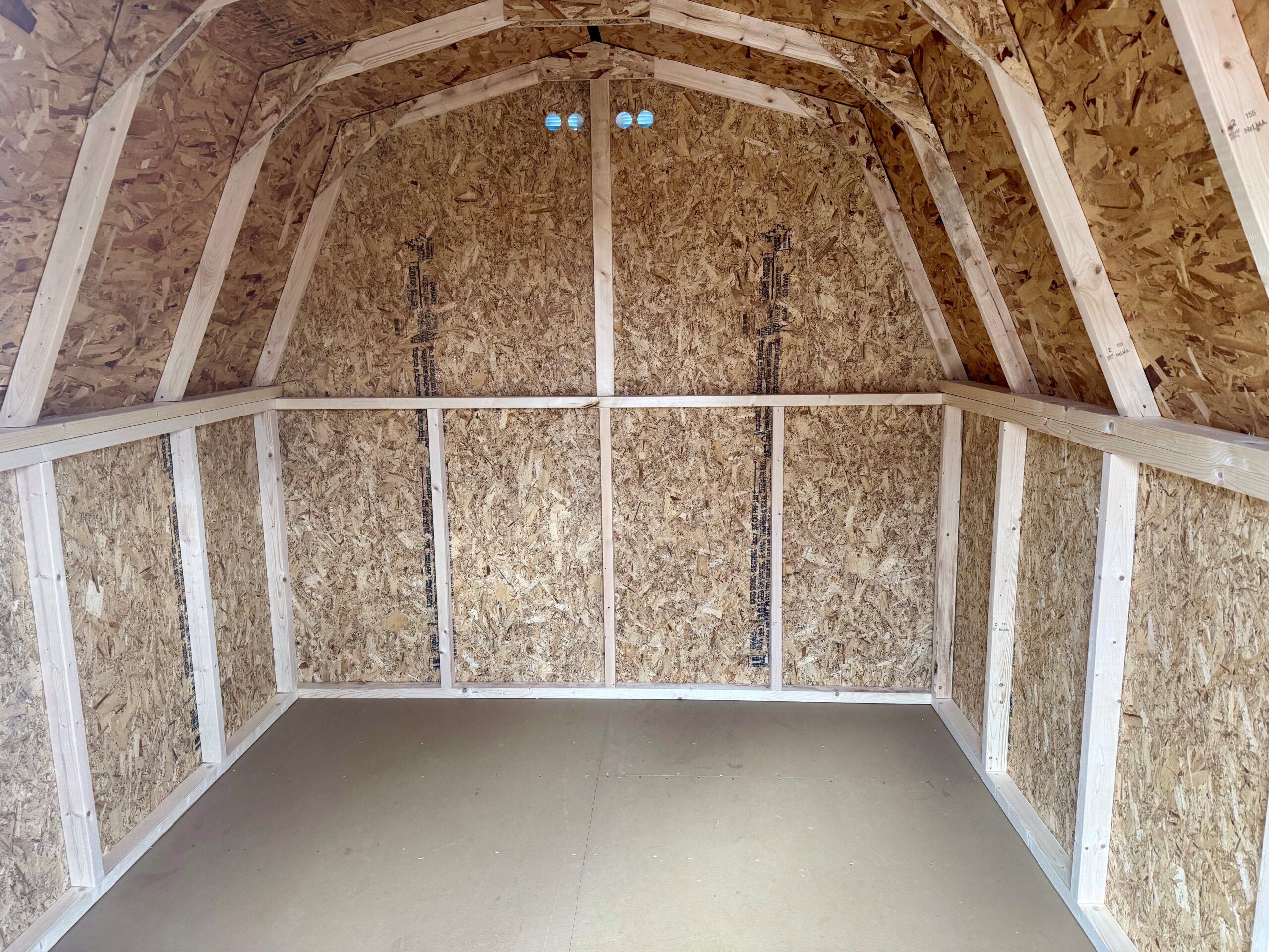 8 x 10 Madison Mini Barn - inside