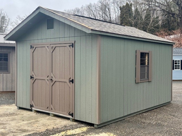 12 x 16 Front Entry Peak Shed w/ Taller Doors
