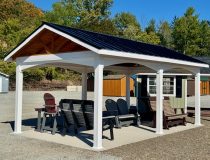 12 x 20 Vinyl Peak Pavilion