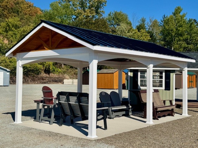 12 x 20 Vinyl Peak Pavilion