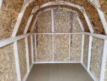6 x 8 Madison Mini Barn Shed - inside