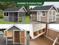 The King Coop chicken coop model From Pine Creek Structures Photo Collage