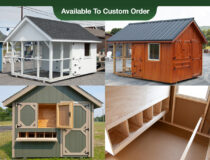 The King Coop chicken coop model From Pine Creek Structures Photo Collage