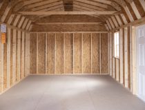 12x20 Dutch Barn Style Storage Shed Interior View