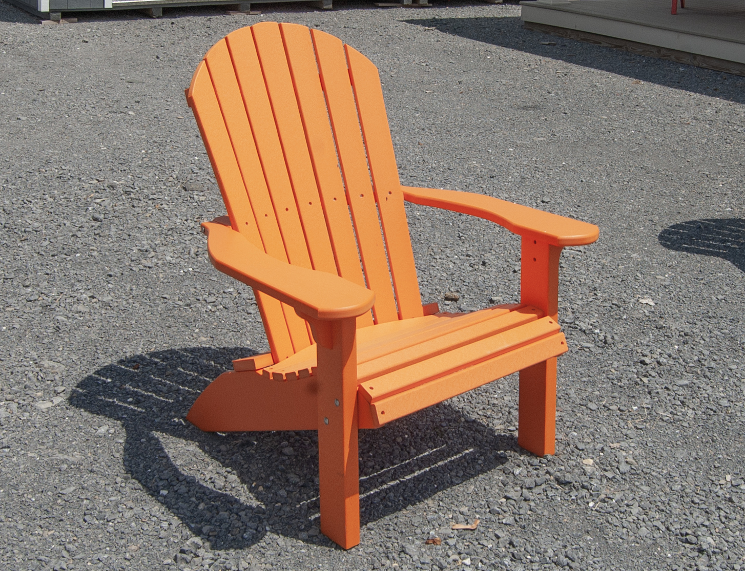 Orange Poly Lumber Adirondack Chair