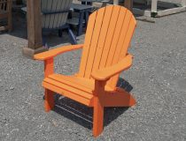 Orange Poly Lumber Adirondack Chair