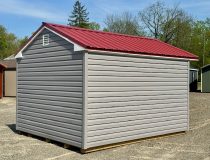 10 x 12 Peak Style Vinyl Shed Front Entry