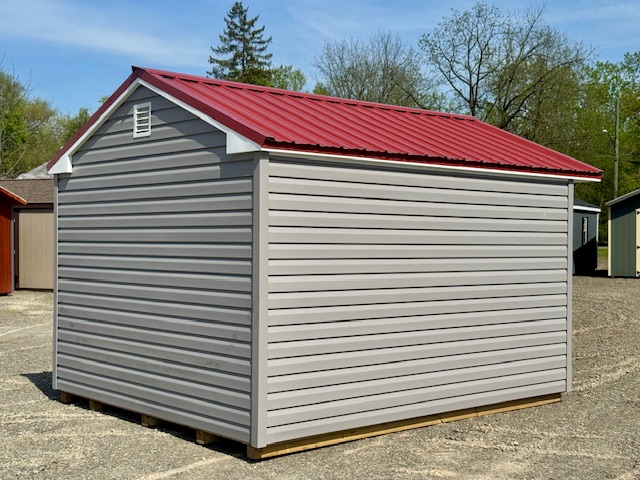 10 x 12 Peak Style Vinyl Shed Front Entry