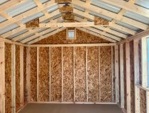 10 x 12 Peak Style Vinyl Shed Front Entry - inside