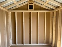 8 x 10 Peak Style Shed Side Entry - inside