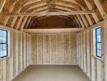 10 x 16 Dutch Barn with loft - inside