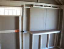 Inside of 10x16 cape cod storage shed