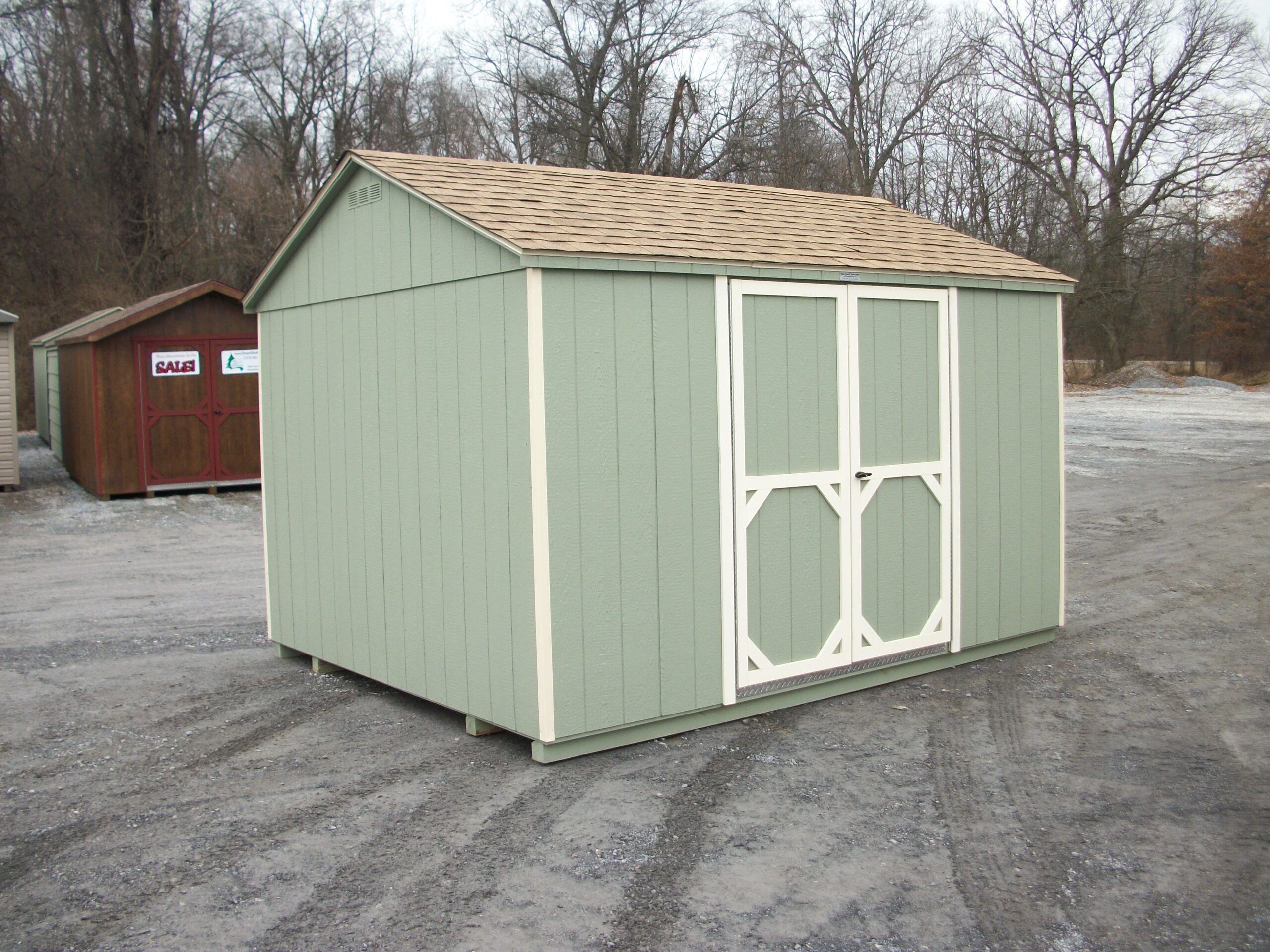 10x12 peak side storage shed