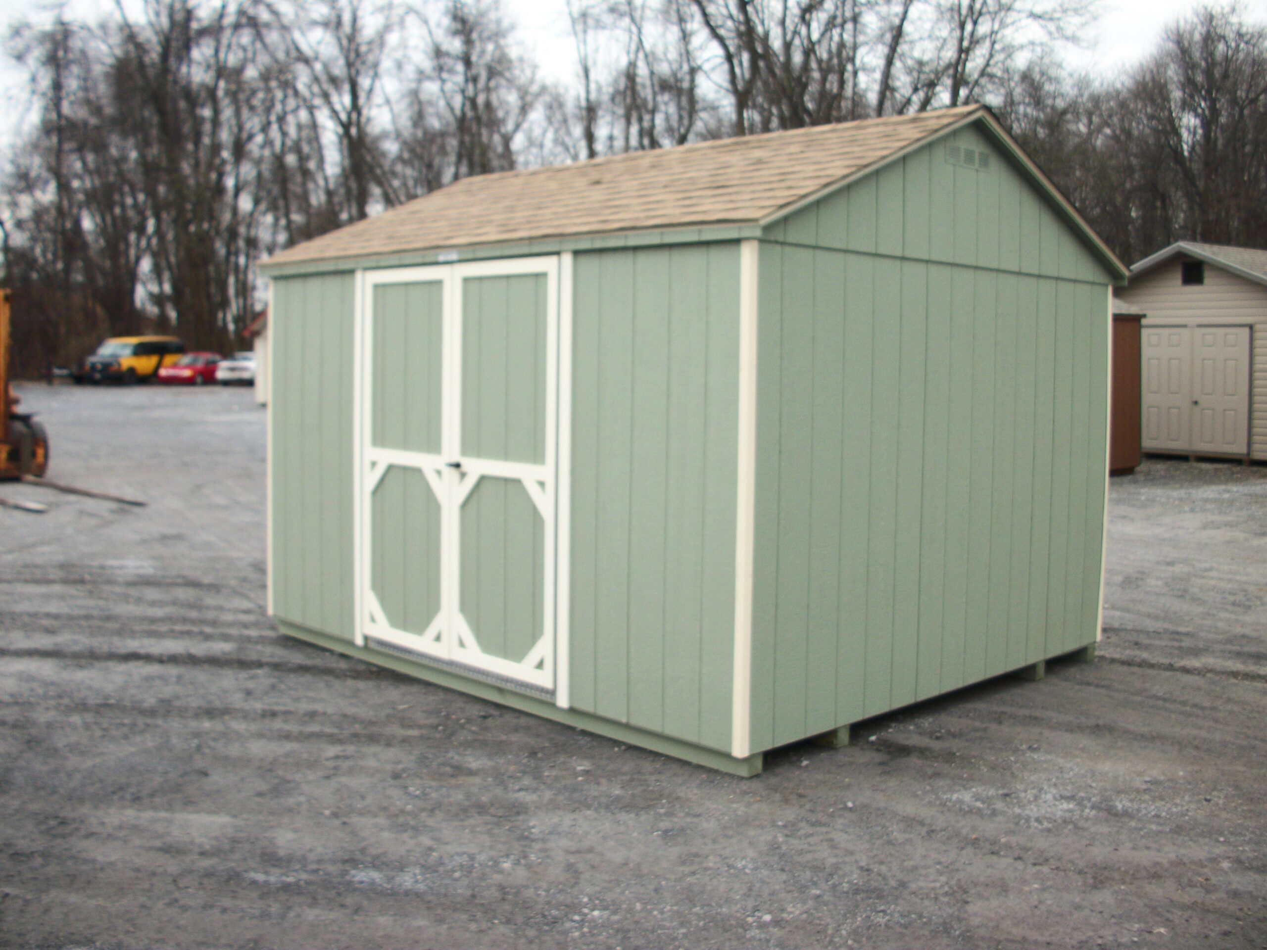 10x12 peak side storage shed