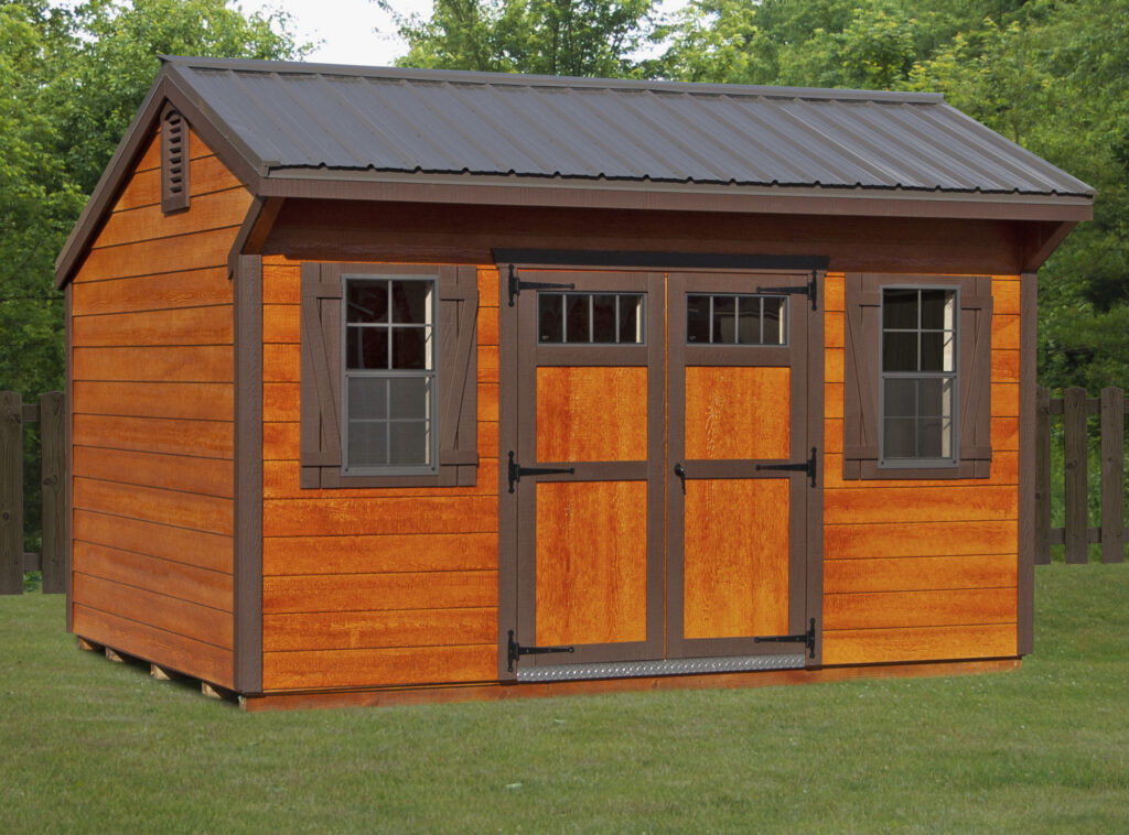 Cottage style storage sheds from from Pine Creek Structures