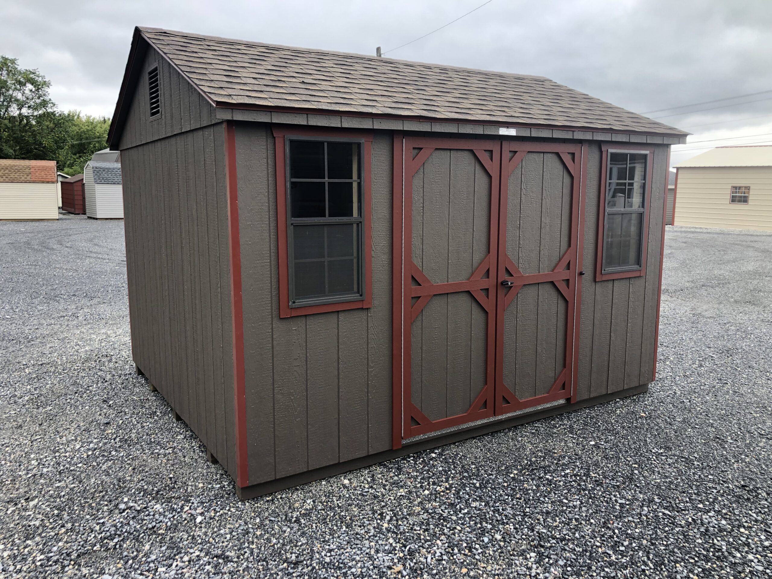 10x12 peak side storage shed