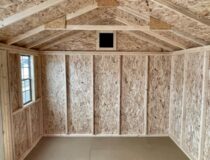 10 x 14 Madison Vinyl Peak Shed - inside