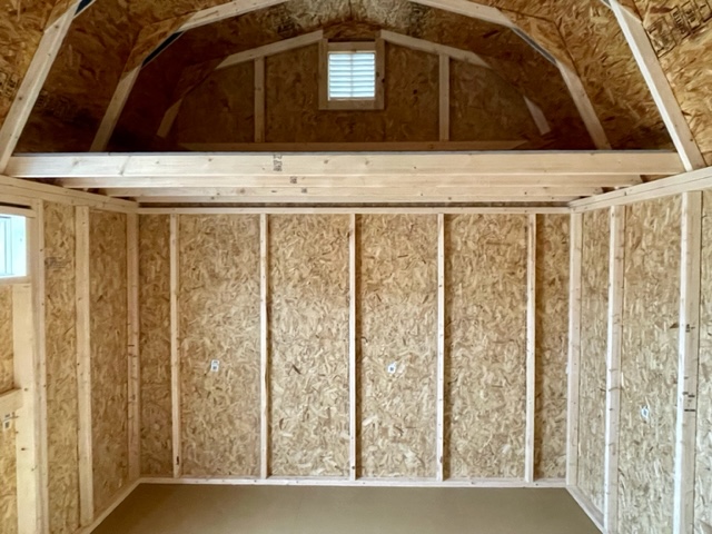 10 x 12 Madison Dutch Barn w/loft - inside