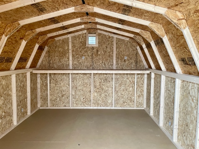 10 x 14 Madison Mini Barn - inside