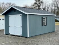 12 x 20 Peak Style Shed Front Entry w/ shelves & loft