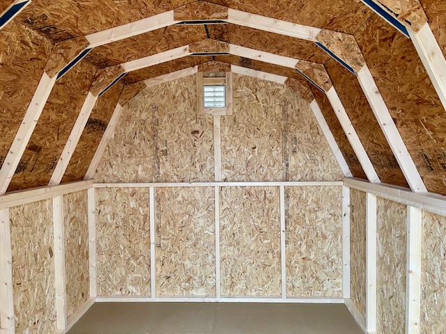 8 x 10 Madison Mini Barn - inside