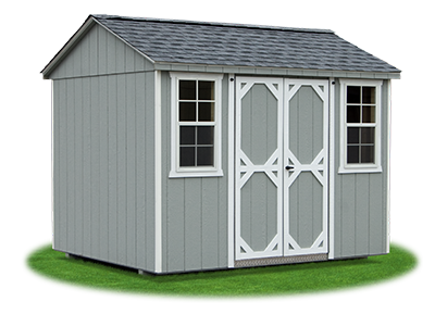 8 x 10 Side Entry Peak Storage Shed available at Pine Creek Structures
