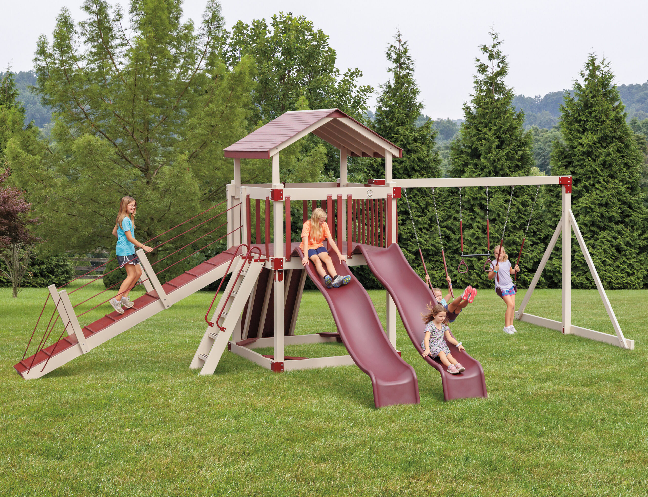 Busy Base Camp Package #B66-2 Vinyl Backyard Play Set for Children