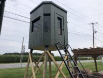 6x6 octagon deer blind with 8' wood stand