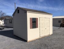 10x12 vinyl peak side storage shed