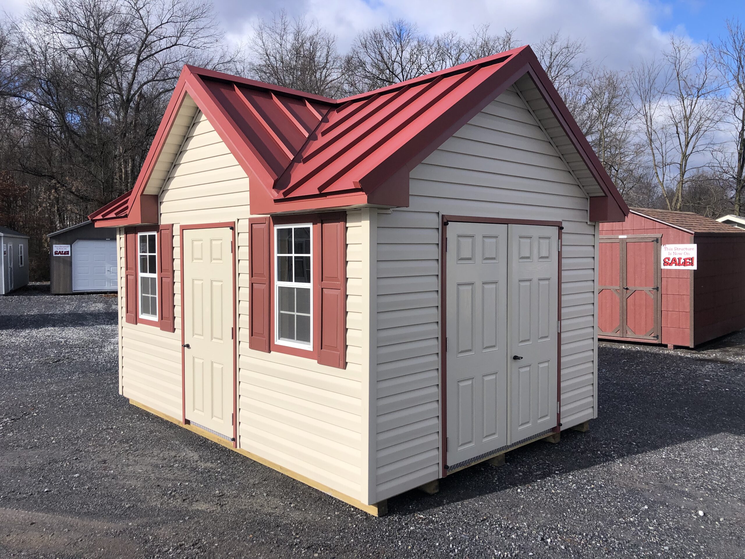 10x14 vinyl Victorian storage shed
