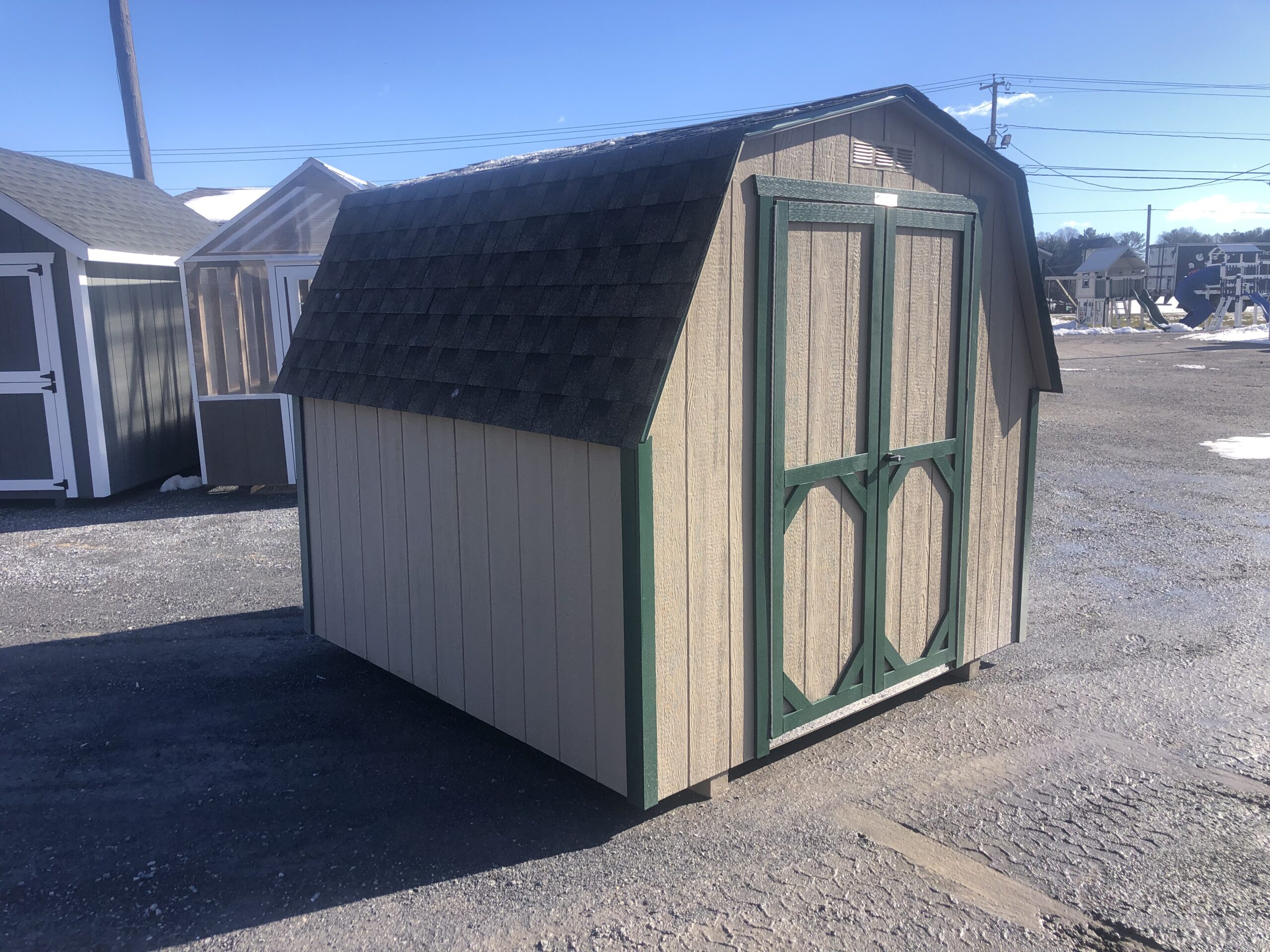 8x8 wooden mini storage shed