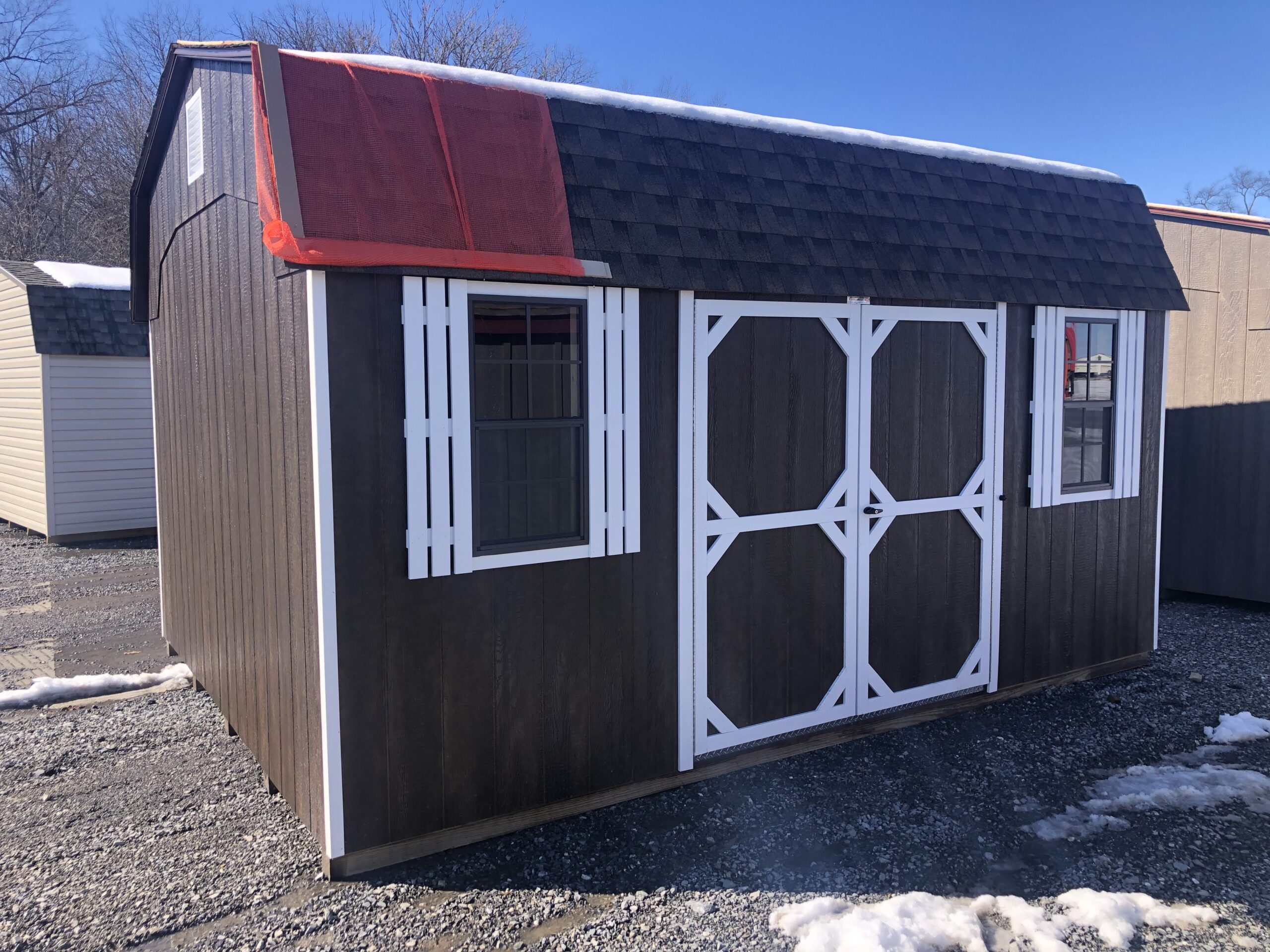 12x16 wooden Dutch barn storage shed