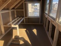 Inside of 6x8 chicken coop