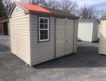8x10 vinyl peak side storage shed