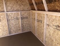 inside of 8x8 mini barn storage shed