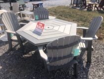 Poly Hexagon table with chairs