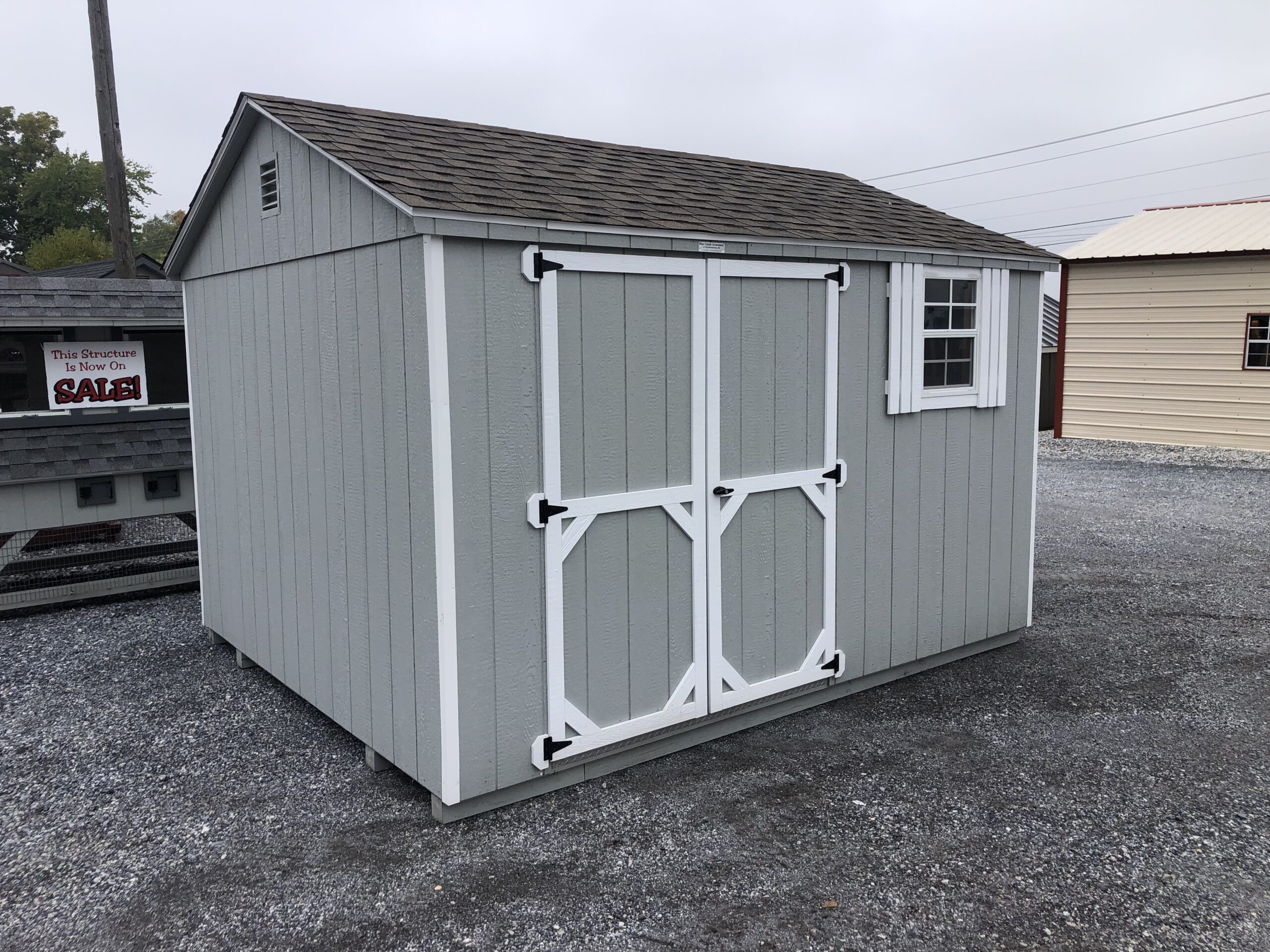 10x12 Peak side storage shed