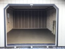 Inside of 14x24 Peak 1 car garage