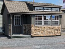 12x16 Cape Cod Style Storage Shed with Porch and extra windows