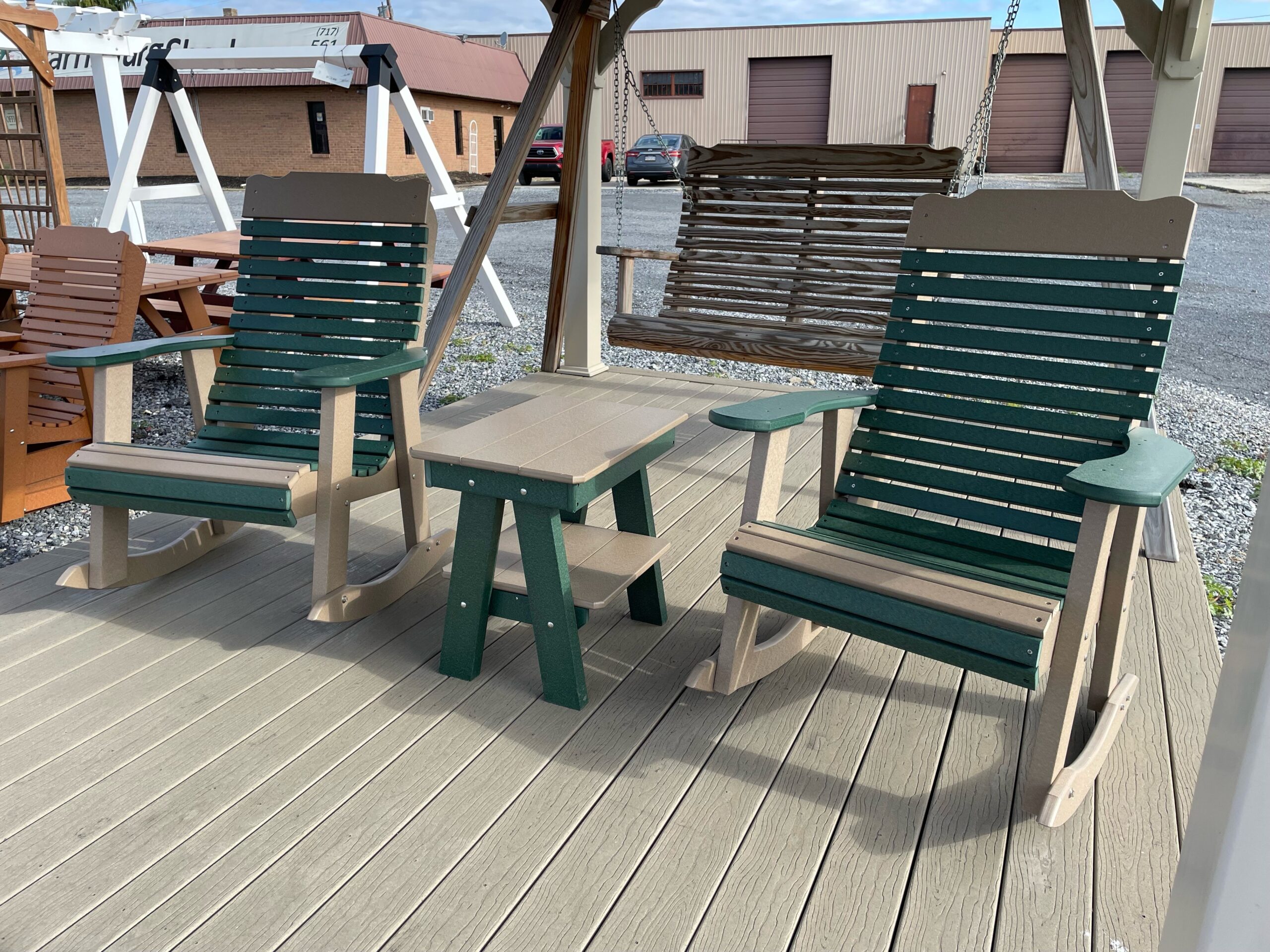Outdoor furniture and decor from Pine Creek Structures in Harrisburg